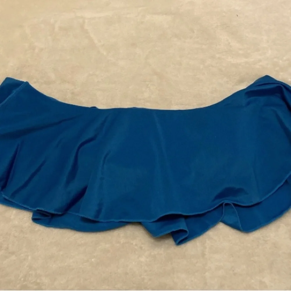 SHEIN Bold Blue Ruffle Bikini Top